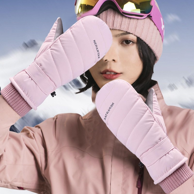 Feelorna Women Ski Gloves, Waterproof Touchscreen Ski Mittens Soft Winter