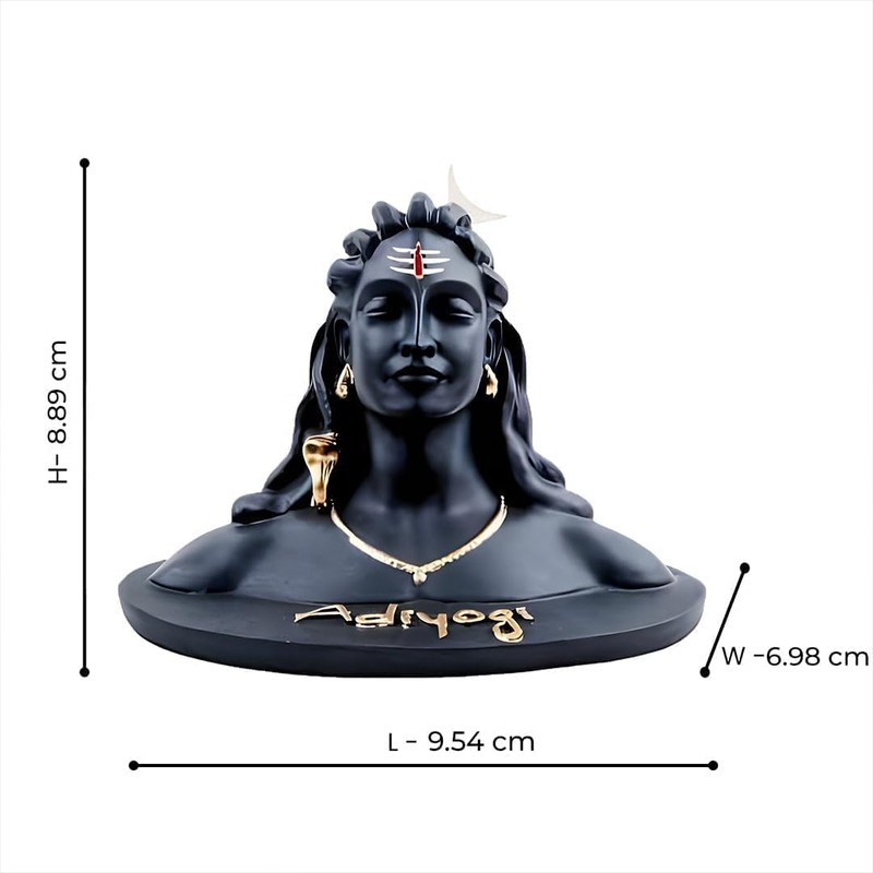 Adiyogi Shiva Statue for Car Dashboard,Pooja & Gift, Mahadev Murti,