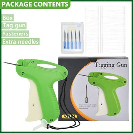 Clothes Garment Tagging Gun Set, Standard Retail Price Tag Attacher Gun, 6 Needles & 1000pcs 1inch and 2000pcs 2inch Barbs Fasteners for Store Warehouse Consignment Yard Sale