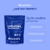 Creatina 100% Pura 650 Gr Nutrathy 130 Servicios Sabor Sin