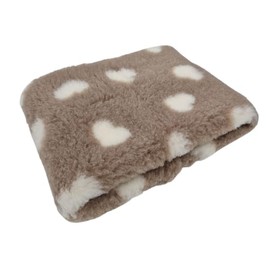 WOOF AND PUP | Non Slip Vet Bedding | Mink & Magnolia Hearts | Machine Washable | UK Manufactured | Non-slip | Dog Bed | Whelping | Vet bed | Hearts (Small 50cm x 75cm (20" x 30"))