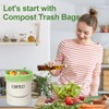 100% Compostable 1.6 Gallon Trash Bags, 6 Liter, 150 Count