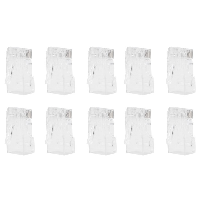 100Pcs TF2005A 8P8C RJ45 Connector CAT6 Unshielded Ethernet Crystal Head