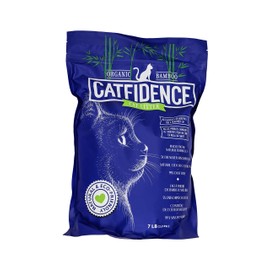 The Original PoopBags Catfidence 100% Organic Bamboo Cat Litter - USDA Certified Biobased - 3, 7 Lb Bags - 3 Month Supply, Brown (21CAT058)