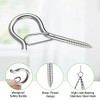 Pack of 10 Screw Hooks, Stainless Steel, Hook Screws, Screw