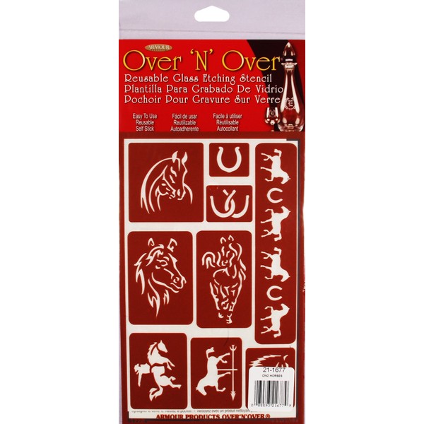 Armour 21-1677 Stencil Horses Crafts Supplies