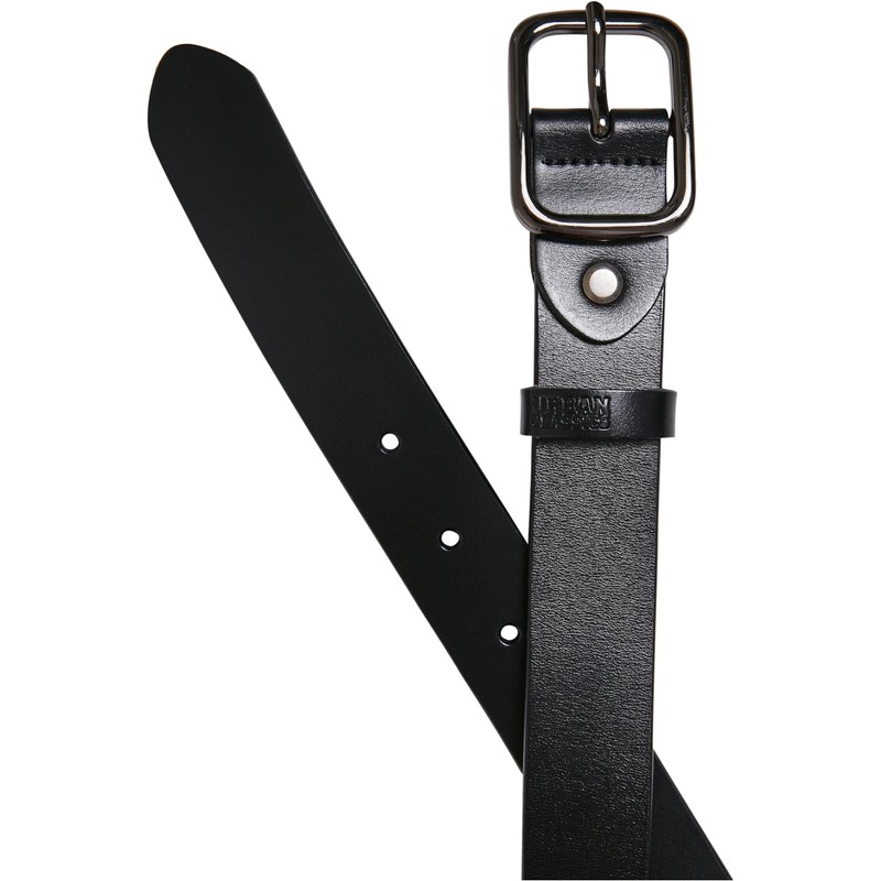Urban Classics Unisex Synthetic Leather Thorn Buckle Business Belt, black