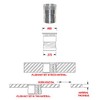 TSK2520 1/4-20 Steel Flush NUT with KNURLS Under Head, Clear