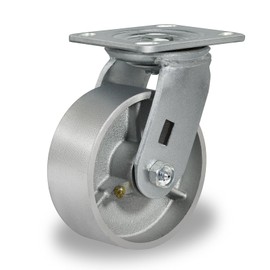 CWfutureparts 5" x 2" Heavy Duty Industrial Casters, 1000 lbs Load Capacity,Swivel Caster Wheels with Roller Bearing - Semi Steel Cast Iron Wheels for Workbench，Pallet Trucks （1 Pack）