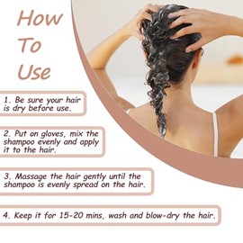 【Champú para tinte de cabello 3 en 1】: A diferencia de otros tintes para el cabello tradicionales, este champú para tinte de cabello puede limpiar, te