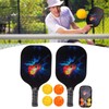 Pickleball Set 2 Rackets 4 Balls 1 Racket Bag Glass
