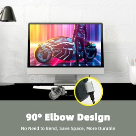 GELRHONR Mini HDMI to HDMI Cable 8K,90 Degree Mini HDMI 2.1 Cable Ultra Slim Flexible Lead Supports 8K@60Hz/4K@60Hz/48gbps for DSLR amcorder, Laptop, Tablet and Graphics/Video Card-0.5M(Right Angle)