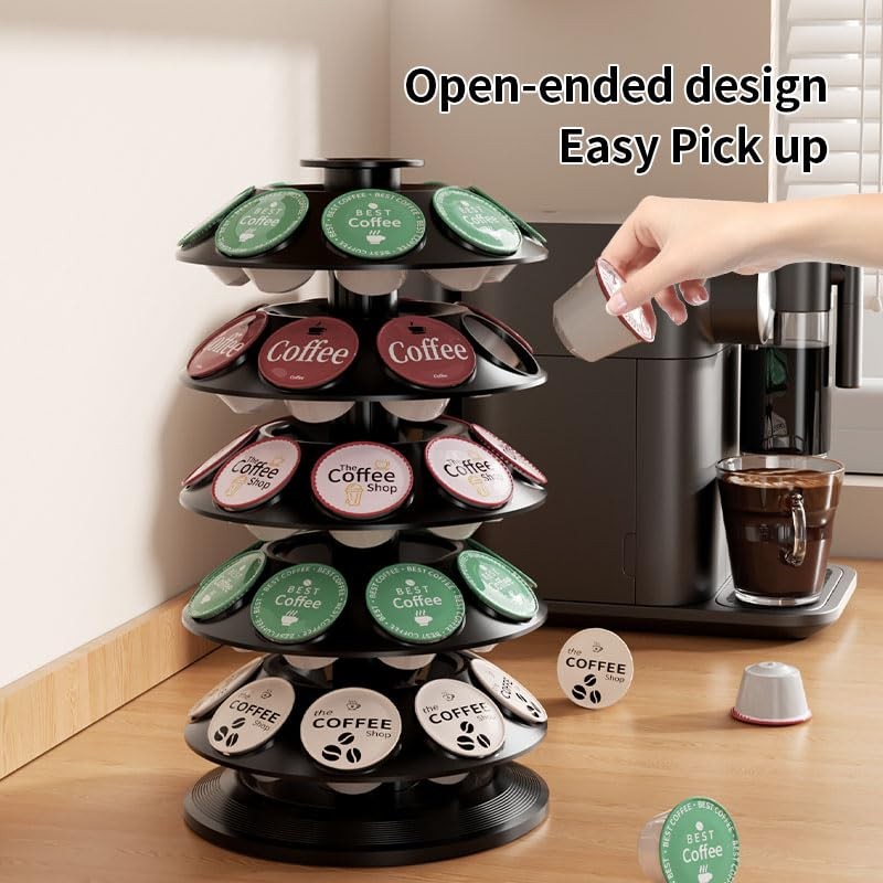 Vurlexat Coffee Pod Storage Compatible with Dolce Gusto Carousel, 360°