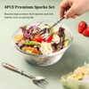 4 Pcs Sporks Set Stainless Steel Salad Spoons with Bakelite