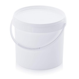 Auer Bucket 5.6 L x 5 L Plastic Bucket Food Safe Plastic Bucket Stackable White
