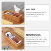 Cabilock 2pcs Wicker Cutlery Basket Rectangular Woven Baskets Bins Rattan