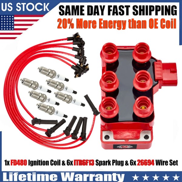 SPARKWHIZ For 2005-2010 Ford Mustang V6 4.0L FD480 Ignition Coil