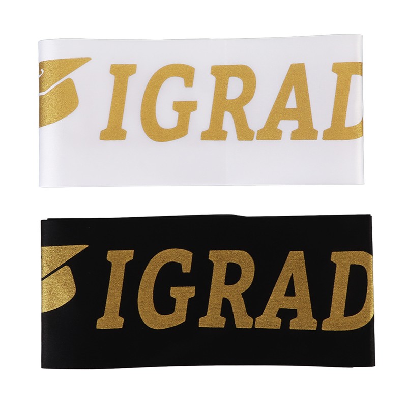 5 Sets Graduation Sash Polyester Party Congratulation with Letter Keepsake