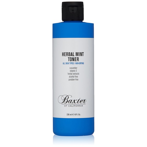 Baxter of California Herbal Mint Toner for Men | All Skin Types | Non-Drying | Paraben-Free | 8 fl oz
