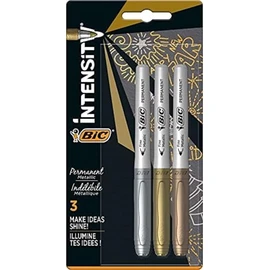 Bic Metallic Marking Colour Assorted Pack of 5, Metallic colours, 3 count (Pack of 1)