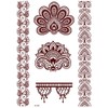 Set of 3 Temporary Tattoos Lace Tattoos Brown Set B-2