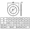 180pcs M6 Round Washer Metal Screw Zinc Plated Steel Gasket