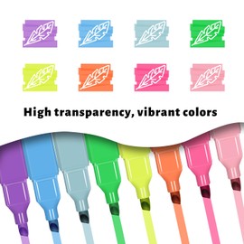 Vitoler Highlighters Assorted Colors,8pcs Chisel Tip Cute Highlighters, Cute High lighters No Bleed for School Office Supplies