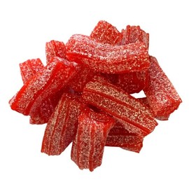 Pectin Filled Sour Licorice Twist Bites Gummy Candy (Strawberry, 1 Pound)