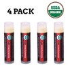 Earth's Daughter USDA Organic Lip Balm 4-Pack Strawberry flavor -
