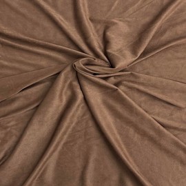 Fashion Fabrics LLC Stretch Faux Suede Apparel Garment Fabric - Sold by The Yard - 60" (Mocha Brown)