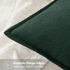 MIULEE Linen Pillow Covers 24x24 Inch Christmas Dark Green Decorative