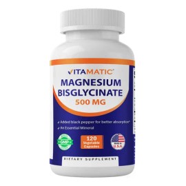 Vitamic Bisglicinato De Magnesio 500mg Con 120caps Hecho Usa