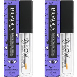 BIOAQUA Pack 2 Serum para Cejas, Pestañas, Línea del Cabello y Barba, Brocha Suave, Alargador y Espesador Eyebrow Eyelash 7ml c/u