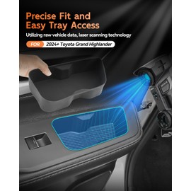 CDEFG 2PCS for 2024 2025 2026 Toyota Grand Highlander Accessories Door Handle Insert Pocket Organizer Storage Box