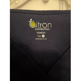 Citron Collection XL Navy Blue Unisex scrub Uniform Clinic v-neck NWT