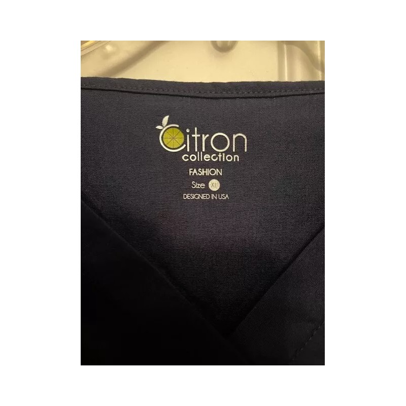 Citron Collection XL Navy Blue Unisex scrub Uniform Clinic v-neck
