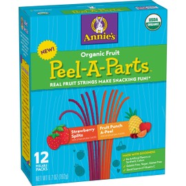 Annie's Organic Fruit Peel-A-Parts Fruit Snacks, Strawberry and Fruit Punch, 12 ct