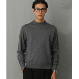 nano universe "pill-less knit" Fine Gauge Crew Neck, top grey