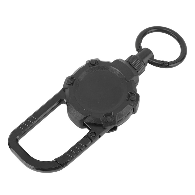 Magnetic Retractable Keychain Stainless Steel Wire Easy Pull Buckle Carabiner