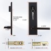 Haidms Oil Rubbed Bronze Front Door Handle Set, Entry Door