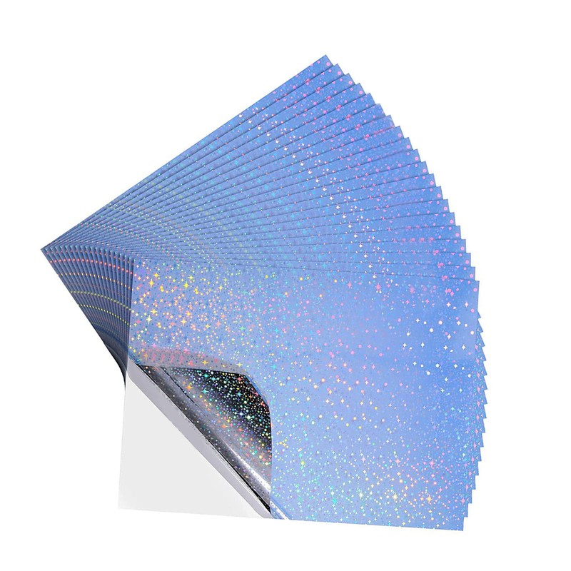 20 Sheets Printable Sticker Paper Waterproof Drying Quickly Holographic Sticker