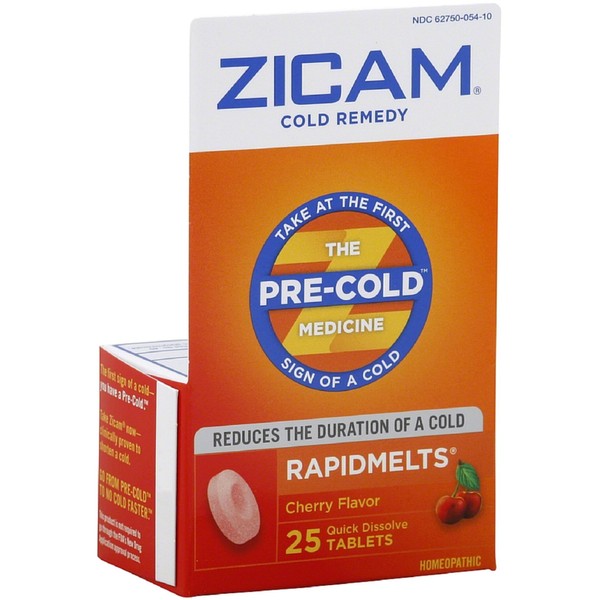 Zicam Cold Remedy RapidMelts, Cherry 25 ea (Pack of 3)