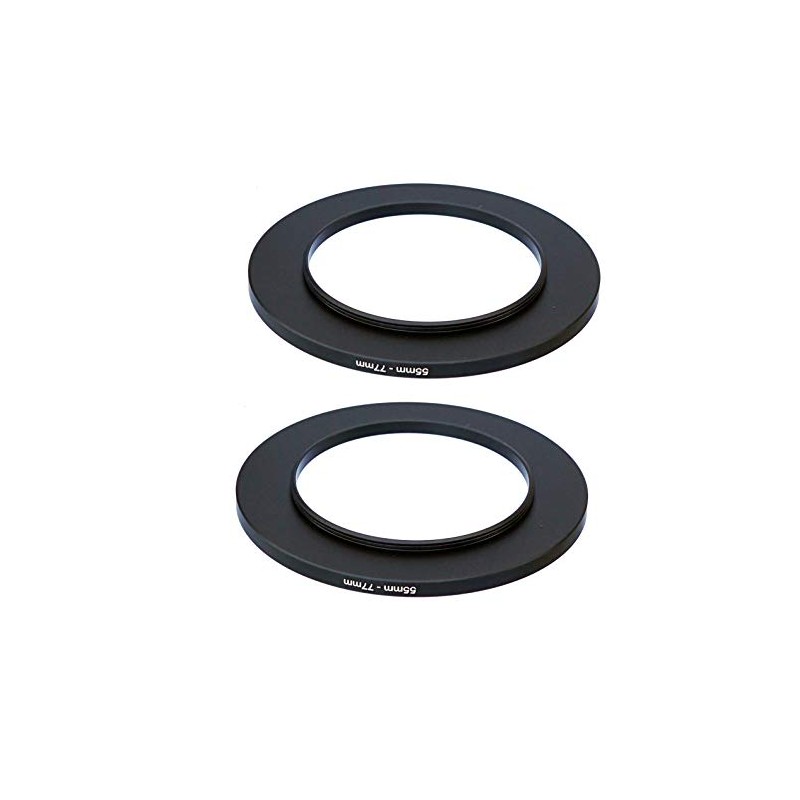 (2 Pcs) 55-77MM Step-Up Ring Adapter, 55mm to 77mm Step