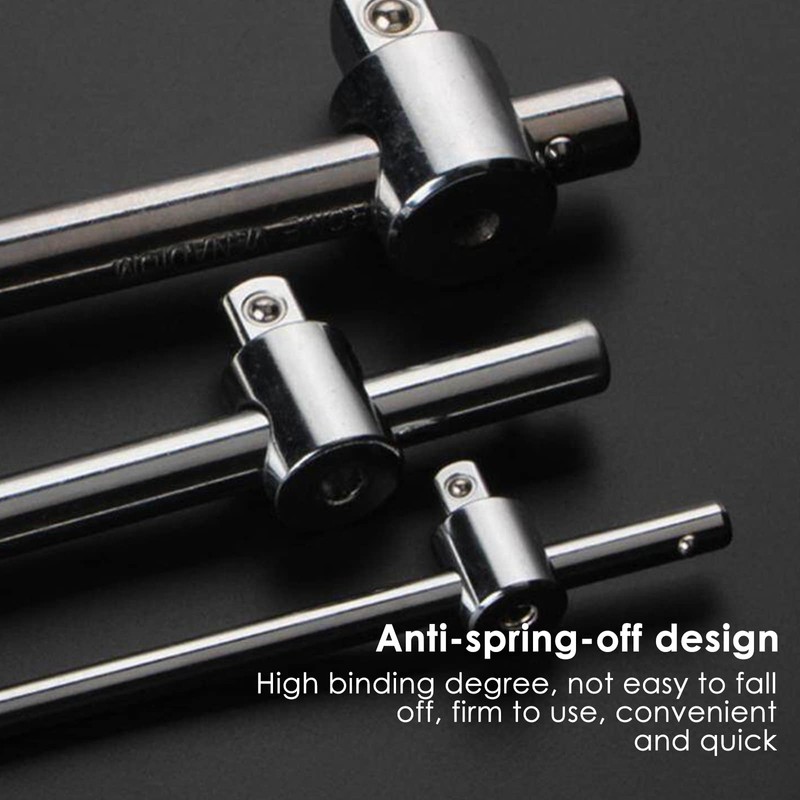 T Handle Sliding Bar, 1/4" 3/8" 1/2" Drive Sliding Wrench