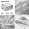 Gold Marble Throw Blanket Warm Comfortable Flannel Fleece Blanket for