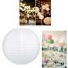 QIXINHANG Lampshade Round White Paper Lantern Classic Bamboo Style Ribbed