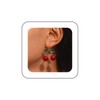 Xduargs Boho Cherry Dangle Earrings Vintage Fruit Cherry Earrings Red