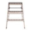 Undercat 3 Step Ladder, Acrylic Folding Step Stool with Wide