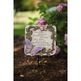 Evergreen Those We Love Don't Go Away Garden Memorial Stone | Outdoor Safe | 10-Inch | Remembrance Gift | Décor for Homes, Lawn and Garden