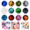 Nivofu Chunky Glitter, 12 Colors Festival Glitter, Nail Glitter Powder,